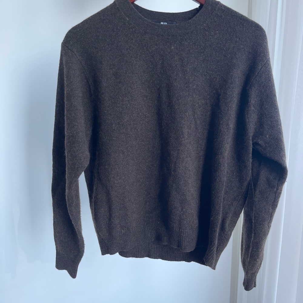 Uniqlo Women’s 100% Wool Brown Multi-tone Sweater